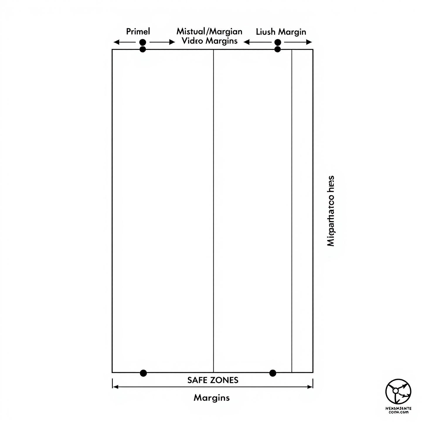 visual guide of tiktok safe zone margins for proper content placement