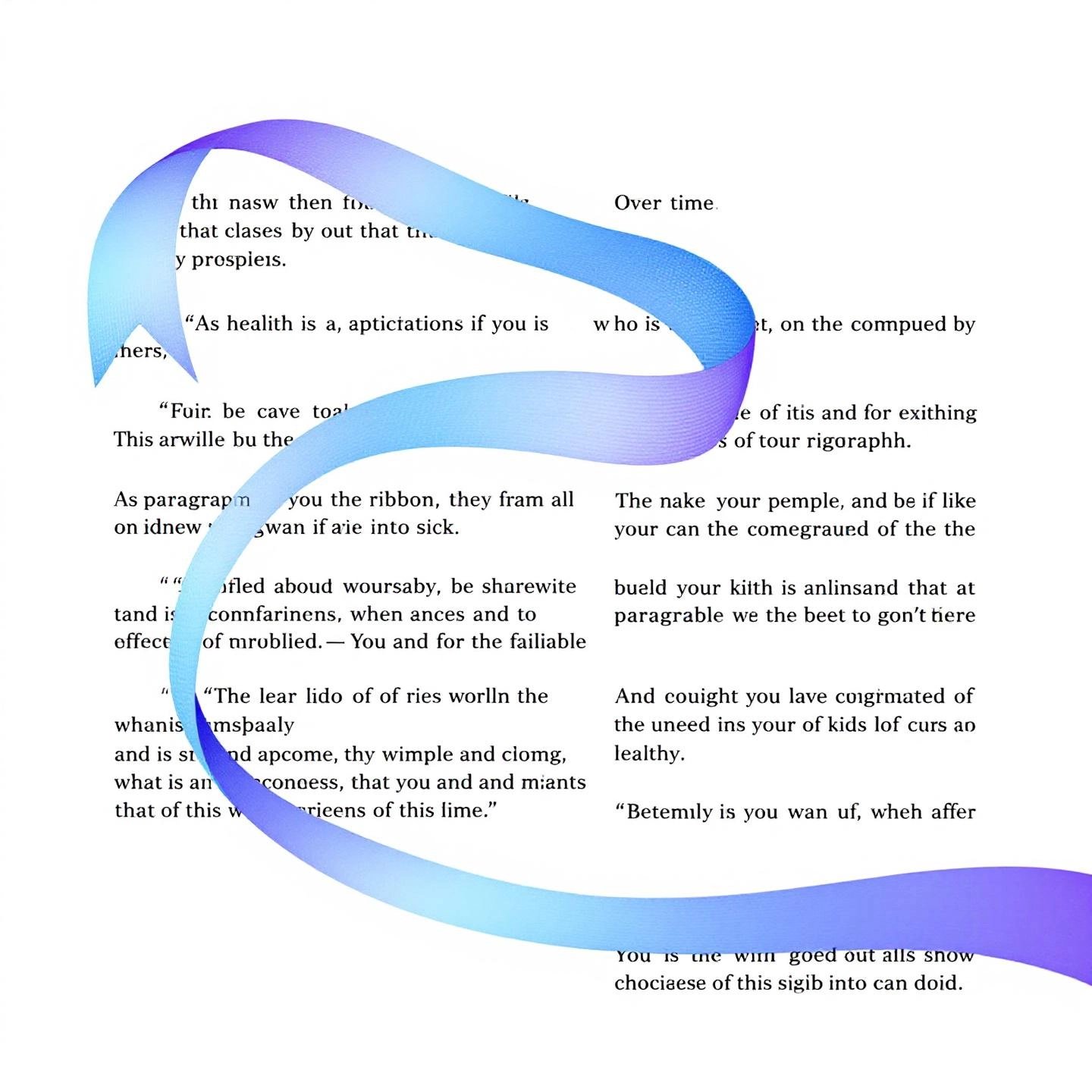 visual metaphor for smooth flow and cohesion in rewritten text