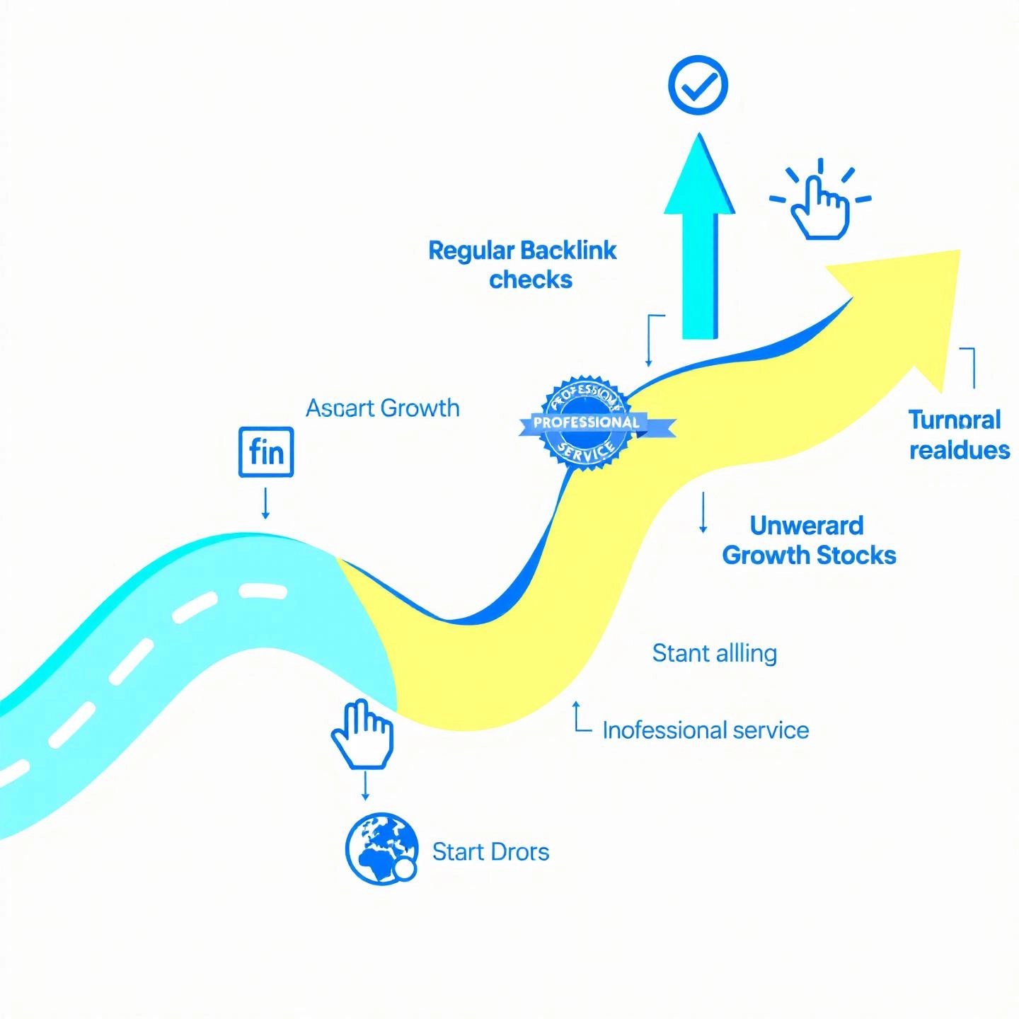 visual representation of sustainable seo growth through regular backlink checks