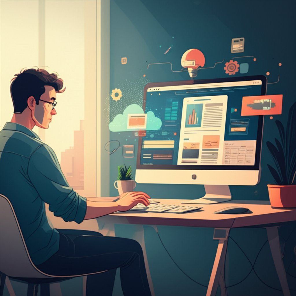 ai and human working together on a blog post draft