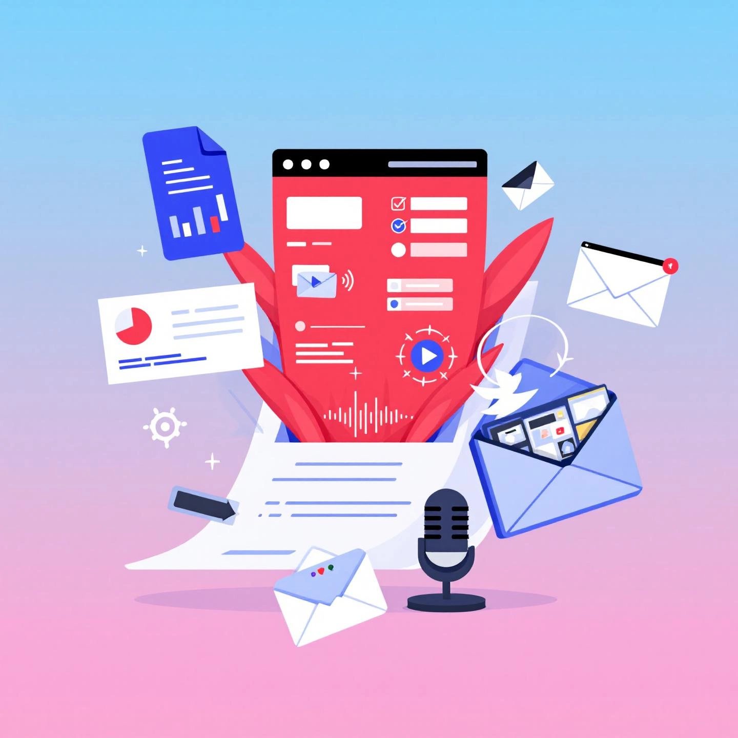 different content formats generated from a single blog post to boost engagement