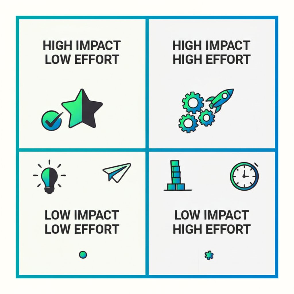 impact vs effort matrix for prioritizing seo audit actions