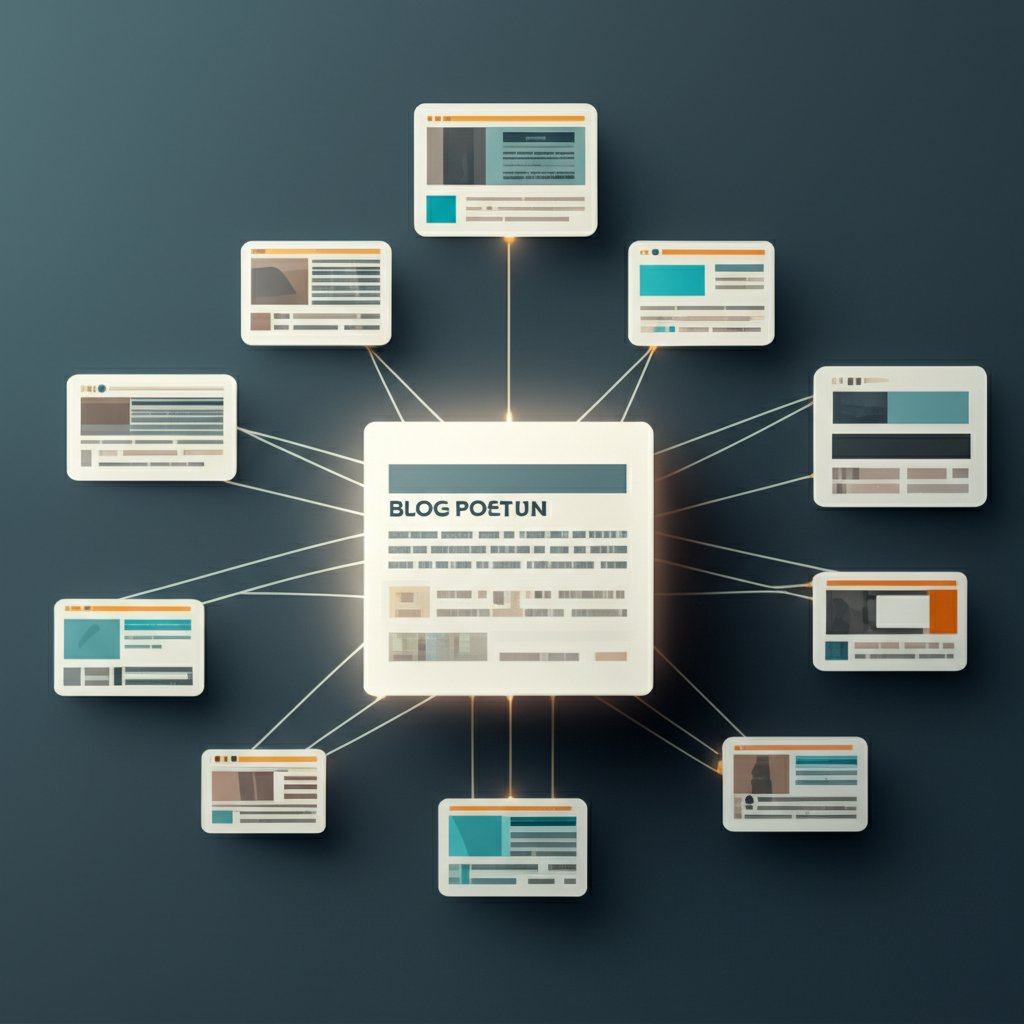 internal linking network connecting blog posts to pillar content