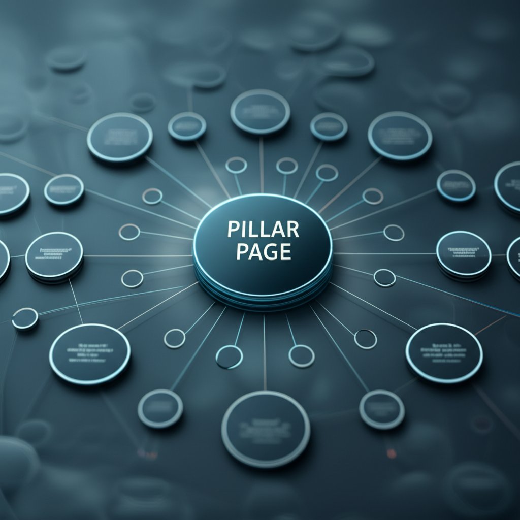 internal linking structure connecting blog clusters to a pillar page