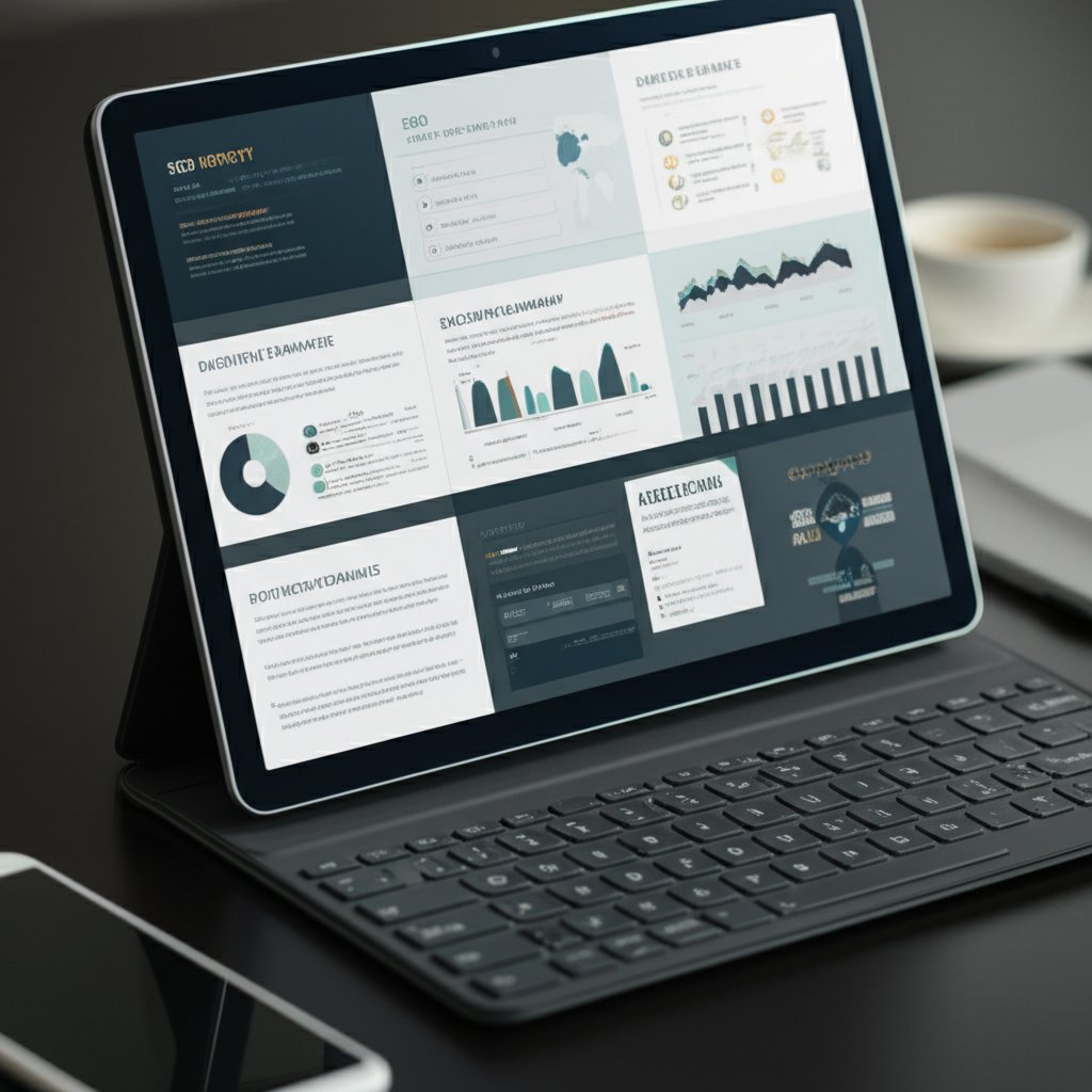 structured seo report layout with clear sections for easy navigation