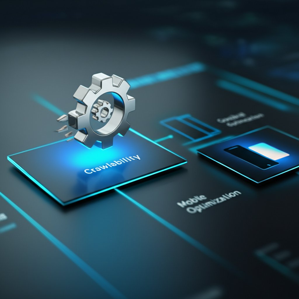 technical seo audit inspecting website structure speed and mobile readiness