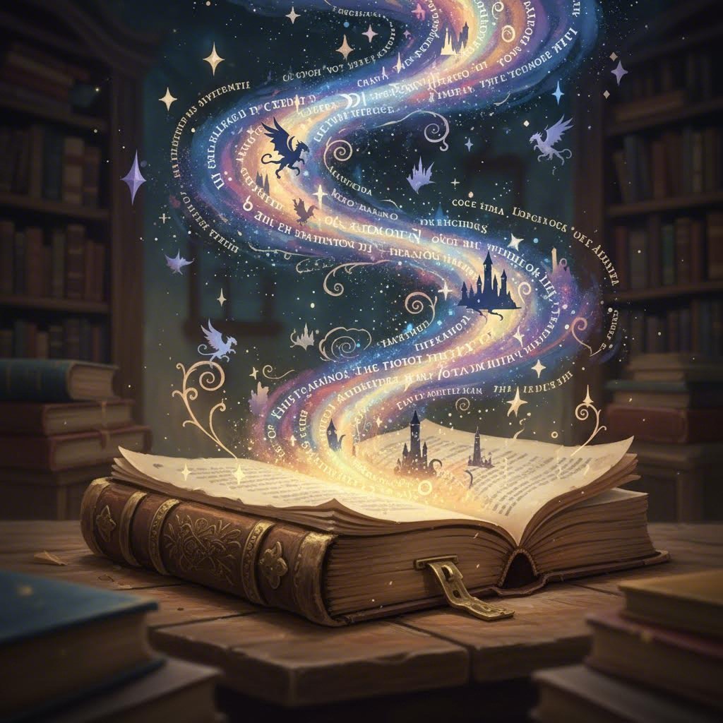 An AI writing partner helping a fiction author craft imaginative stories