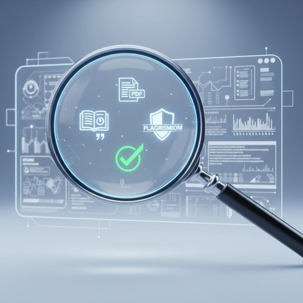 An abstract representation of evaluating the key features of an AI academic writing assistant