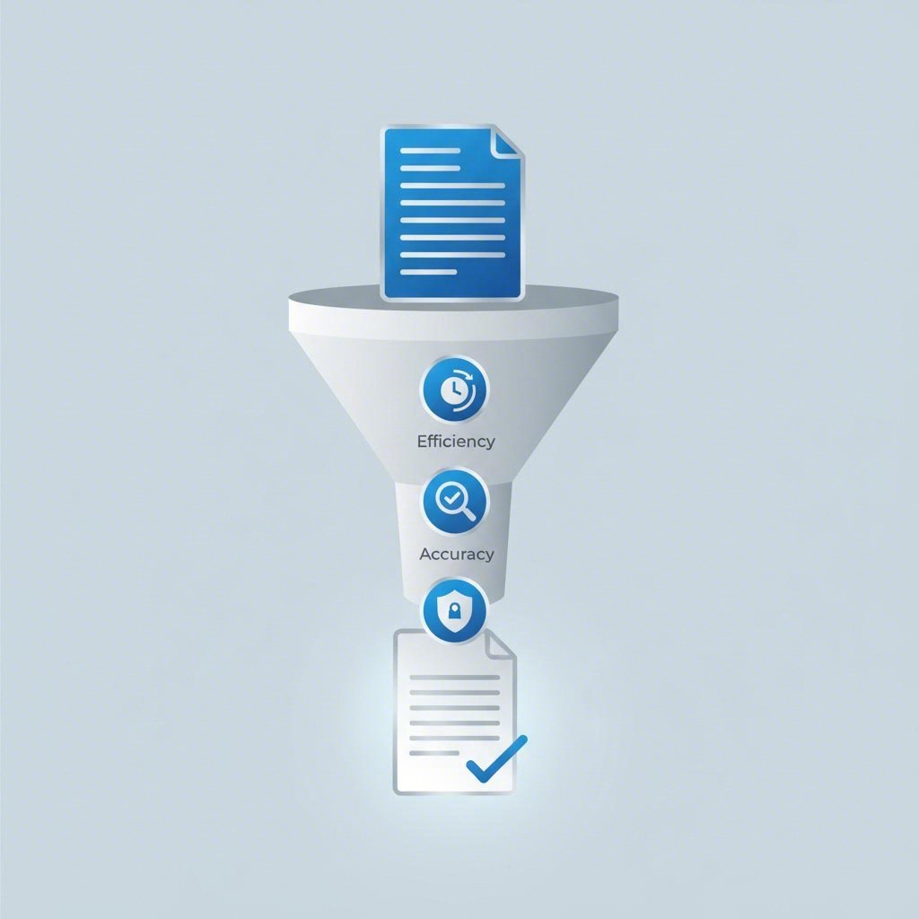 Diagram showing the benefits of AI in streamlining legal document creation