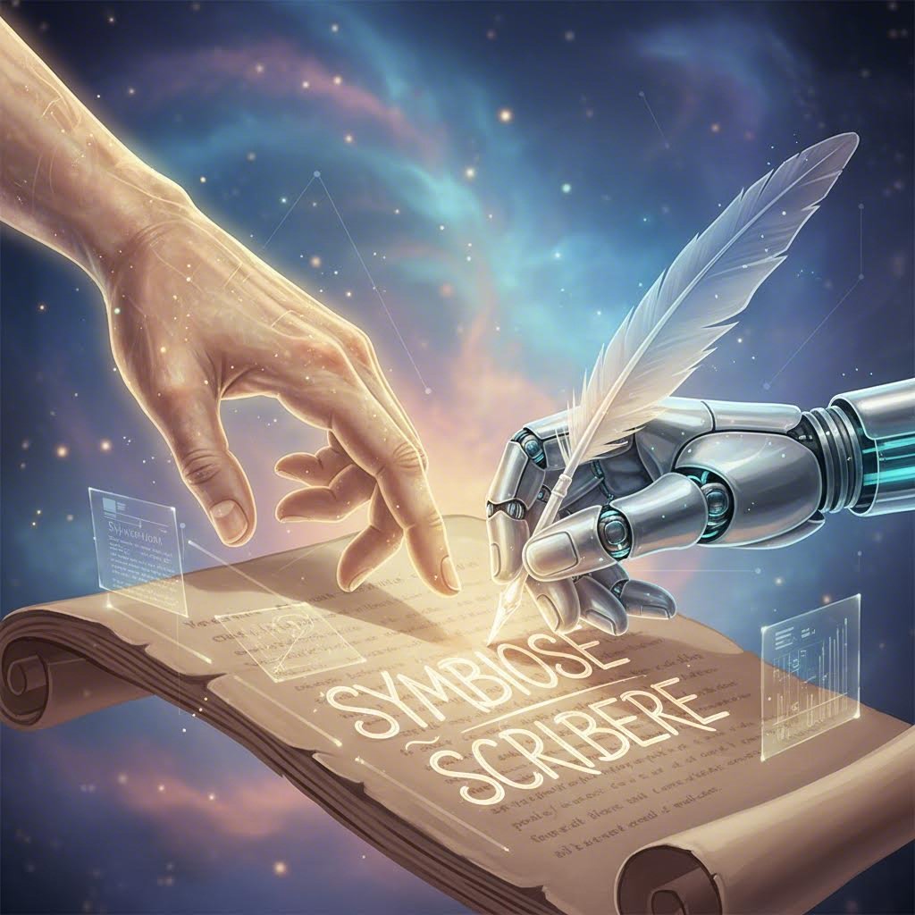 Symbolic representation of human authorship in partnership with AI writing tools