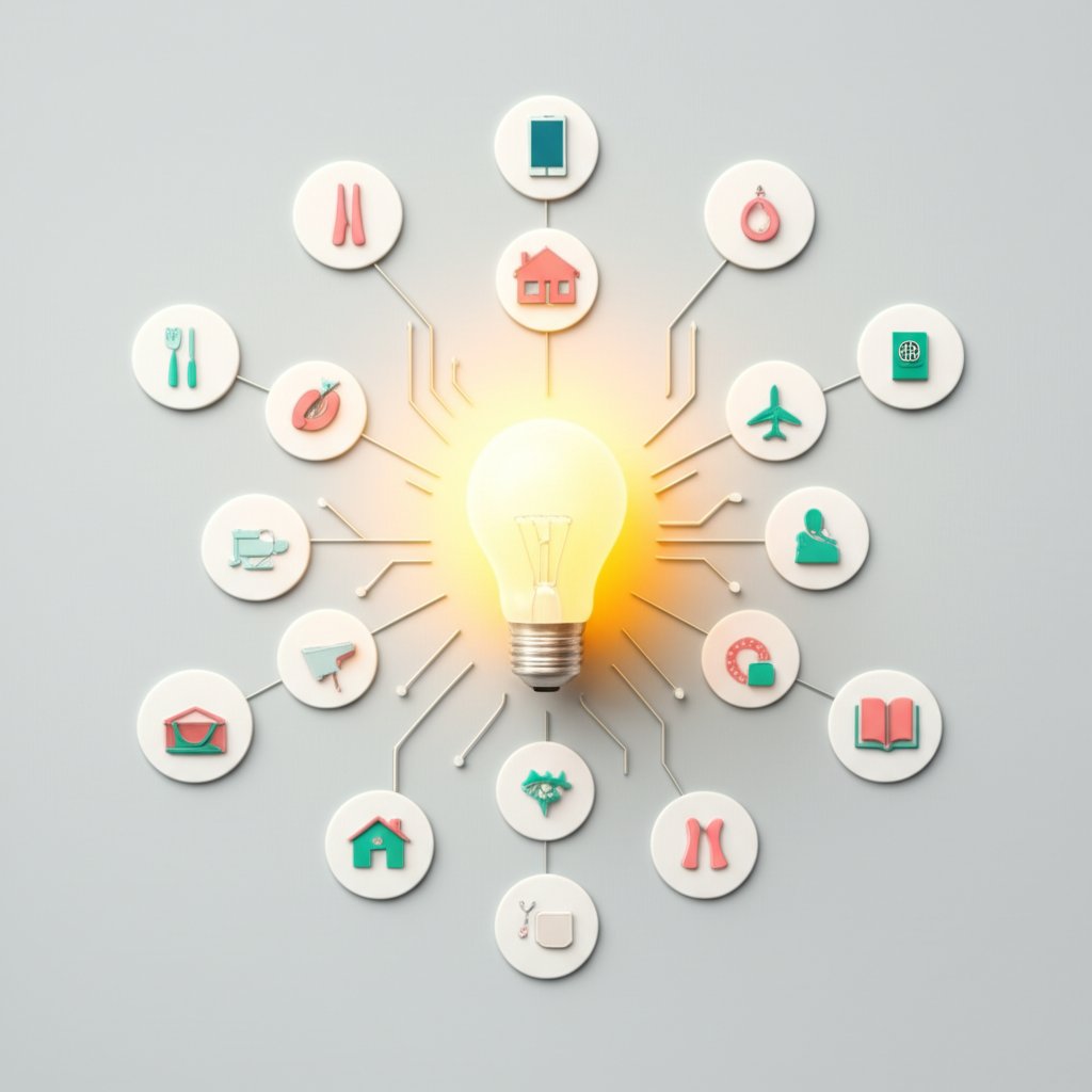 a diagram illustrating the process of finding related pinterest keywords