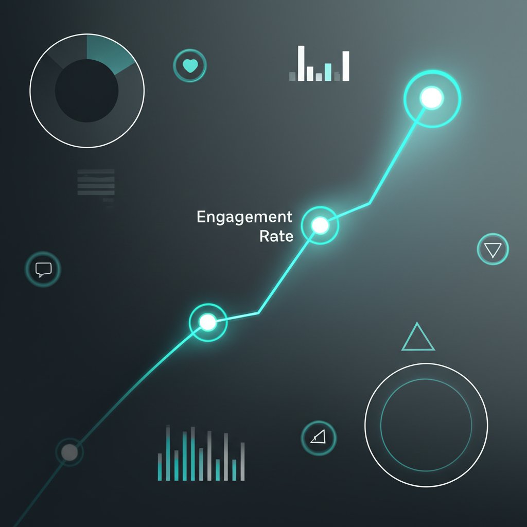 a diagram showing key metrics and formulas for measuring social media engagement