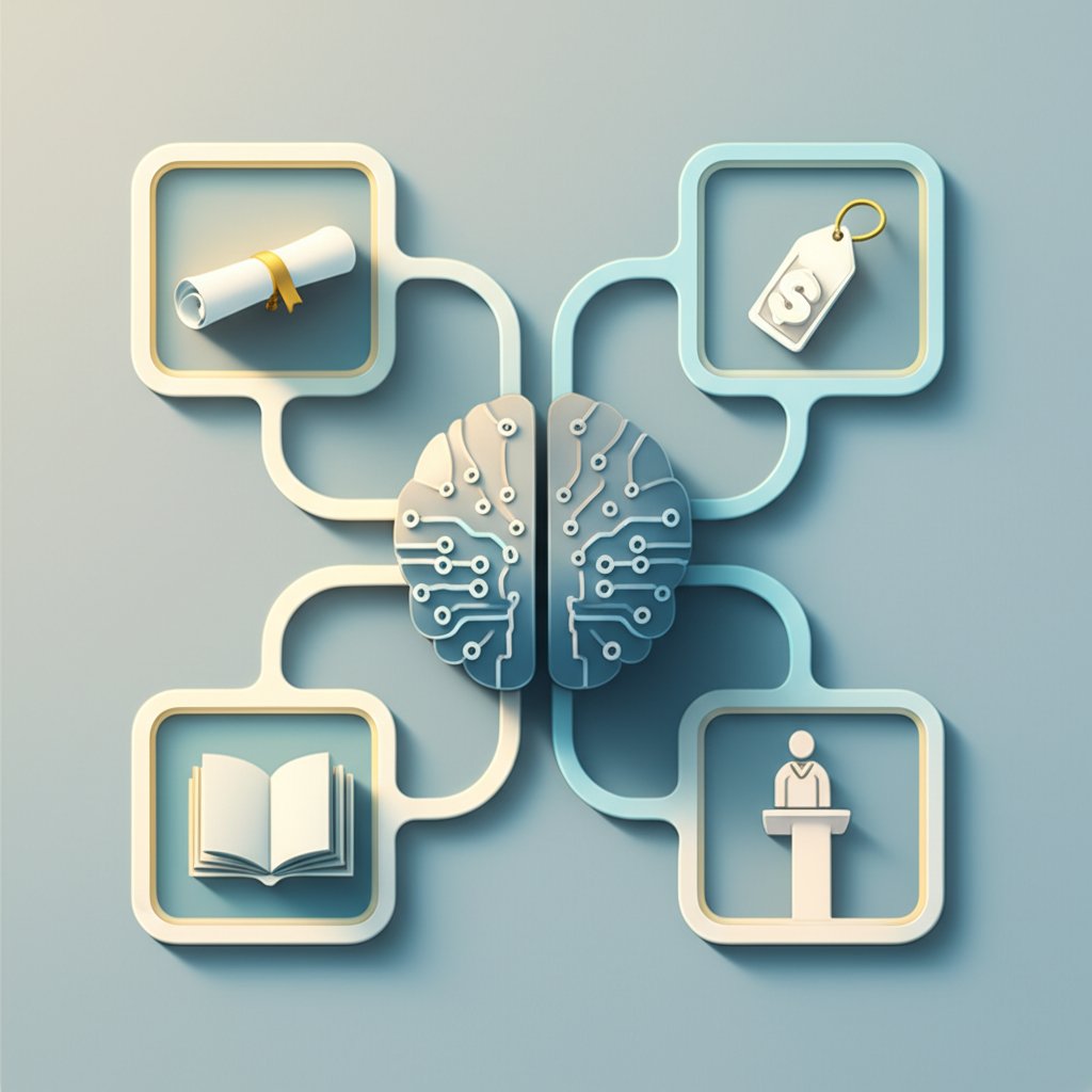 a diagram showing the key factors to consider when choosing an seo course