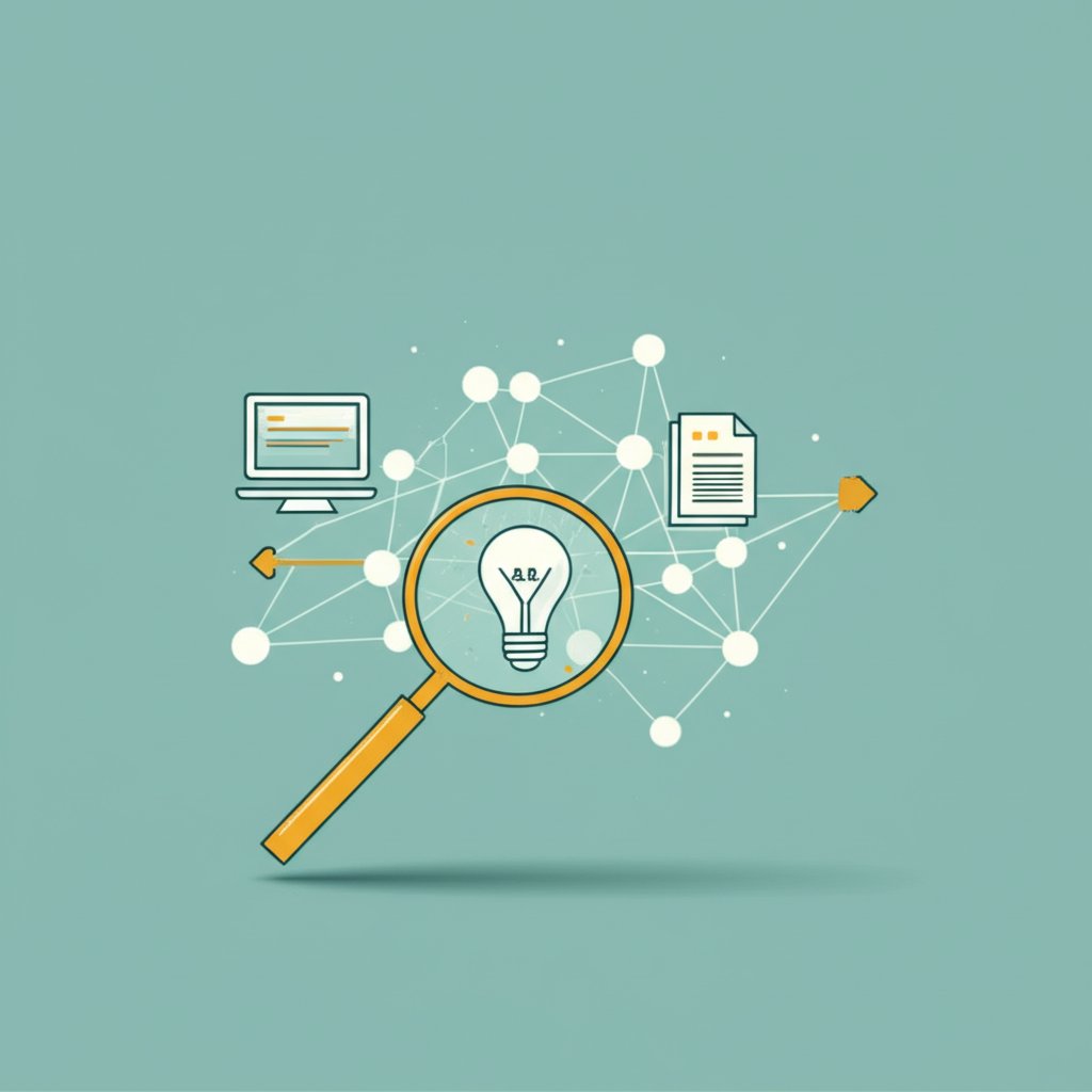 a diagram showing the strategic process of using keyword research to inspire and create targeted high quality content