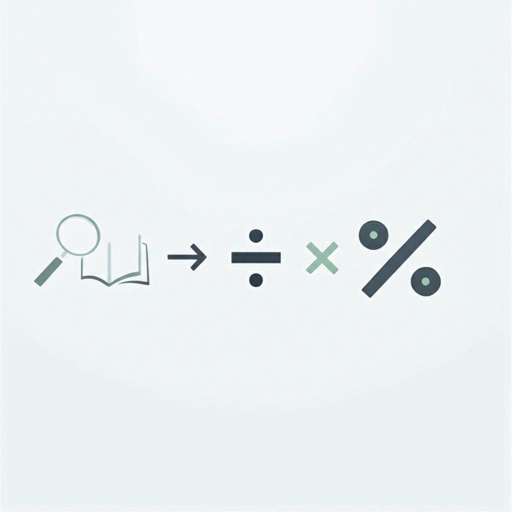 a simple diagram explaining the keyword density formula for seo analysis
