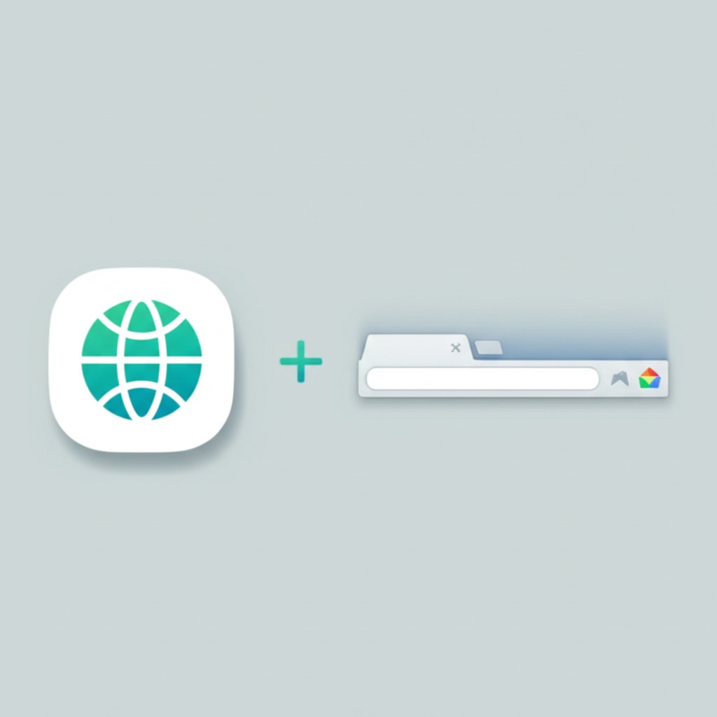 a simple diagram showing the steps to install a browser extension