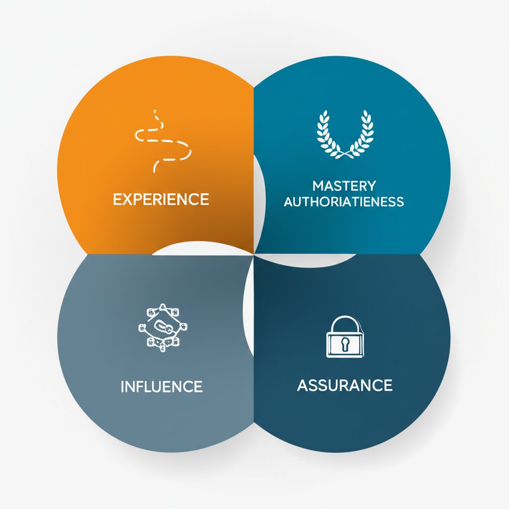 a visual breakdown of the experience expertise authoritativeness and trustworthiness concepts