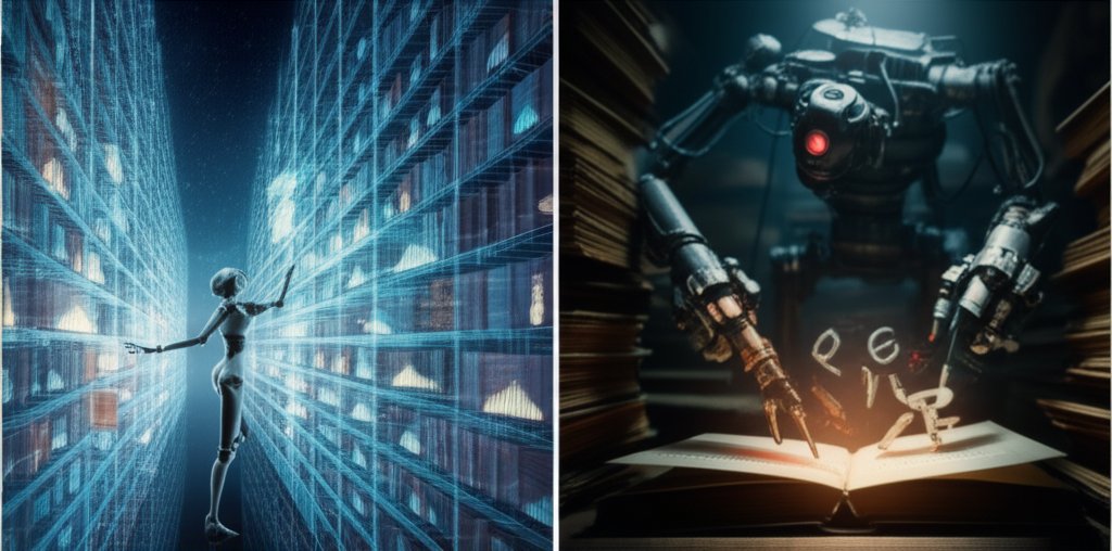 a visual metaphor comparing organized web crawling with targeted web scraping
