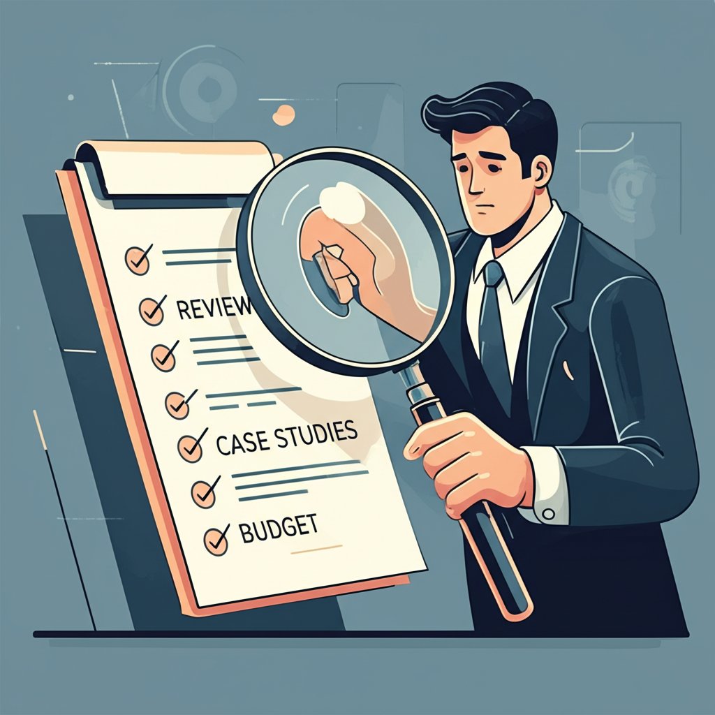 a visual metaphor for the process of evaluating and selecting an inbound marketing agency