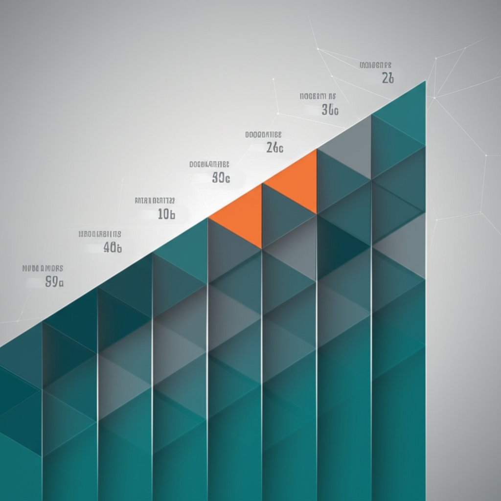abstract bar chart infographic comparing google ads cpm benchmarks across industries