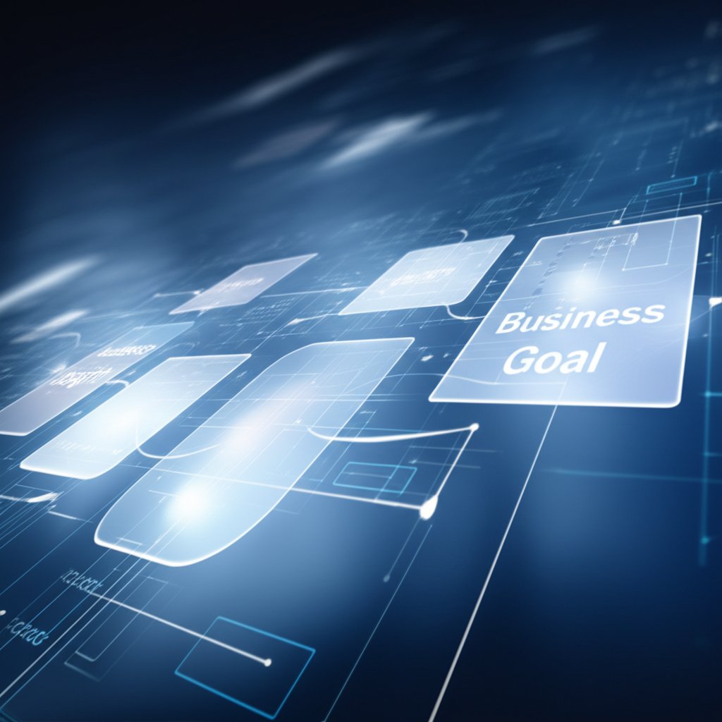 abstract illustration of a strategic framework for content development and innovation