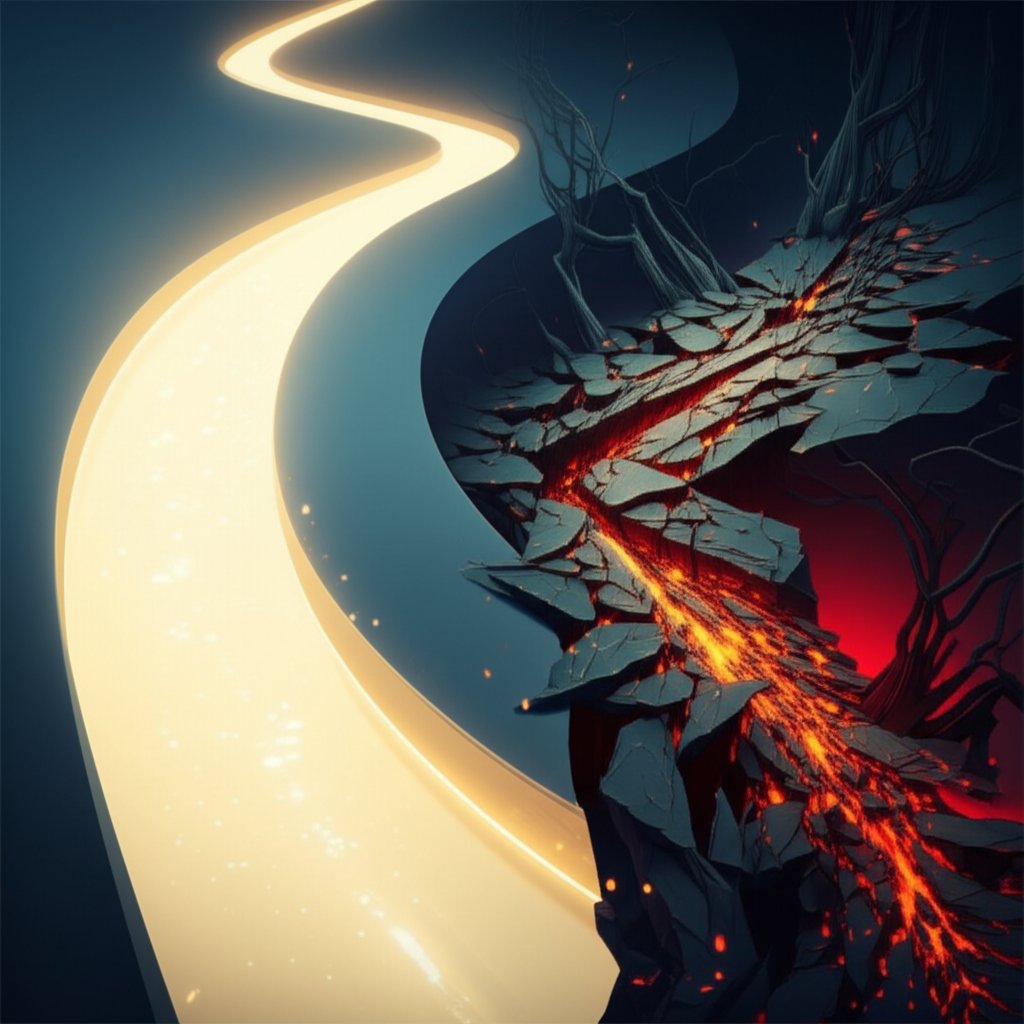 abstract representation of a smooth user journey versus a frustrating one