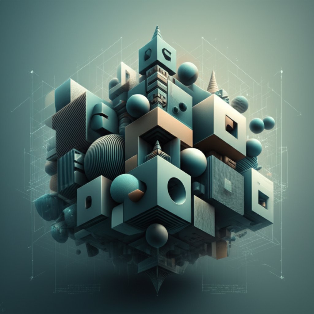 abstract representation of an international seo tech stack with interlocking blocks