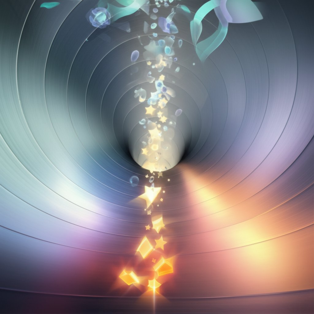 abstract visual of a marketing conversion funnel turning visitors into customers