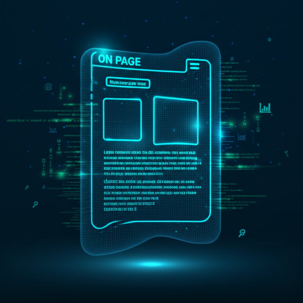 abstract visual of a product page being optimized for seo