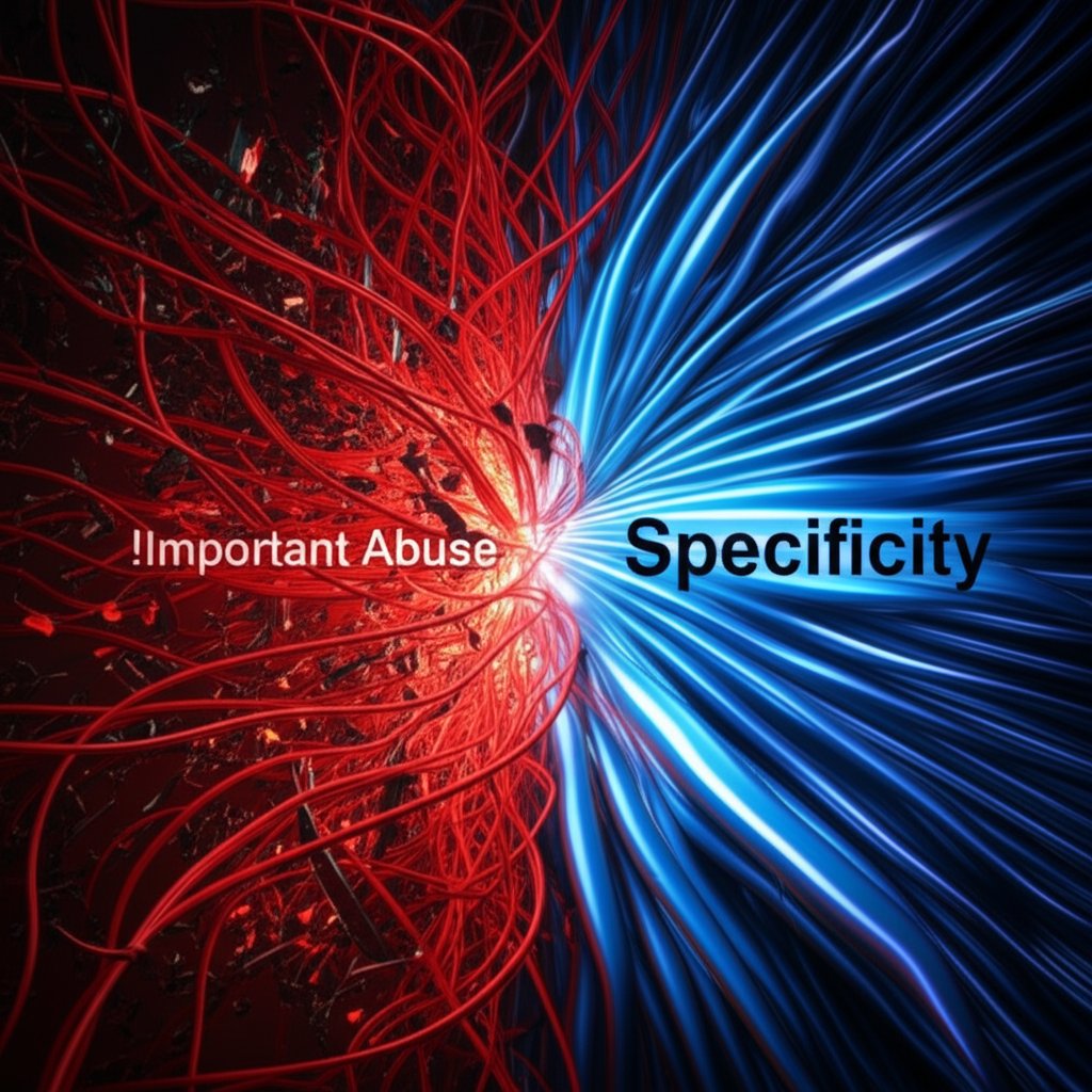 an abstract representation of chaotic code with important versus clean code using specificity