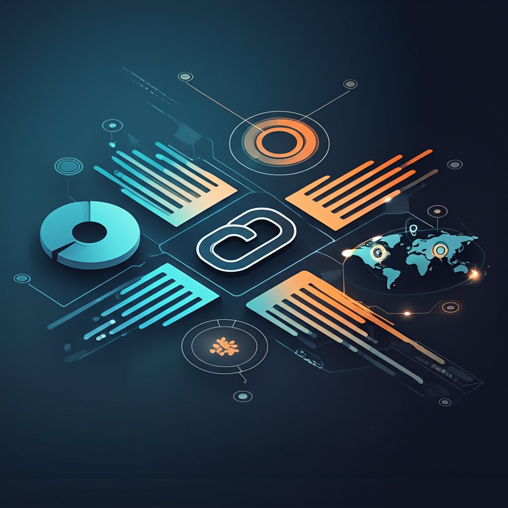 an abstract representation of the analytics and click tracking data available from a shortened url