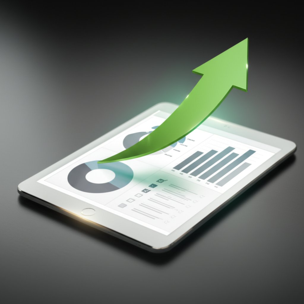 an illustration of an seo audit report with checklists and charts showing positive growth