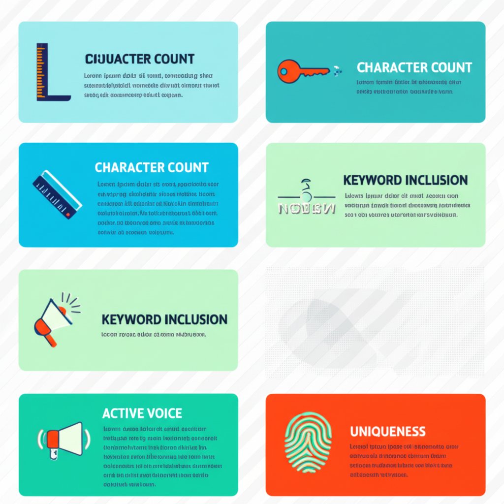 an infographic displaying the key best practices for writing seo friendly meta descriptions