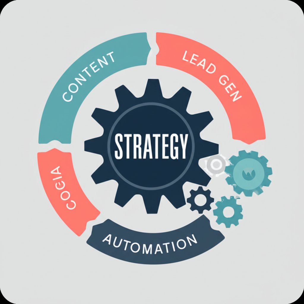 an infographic illustrating the core services of an inbound marketing provider