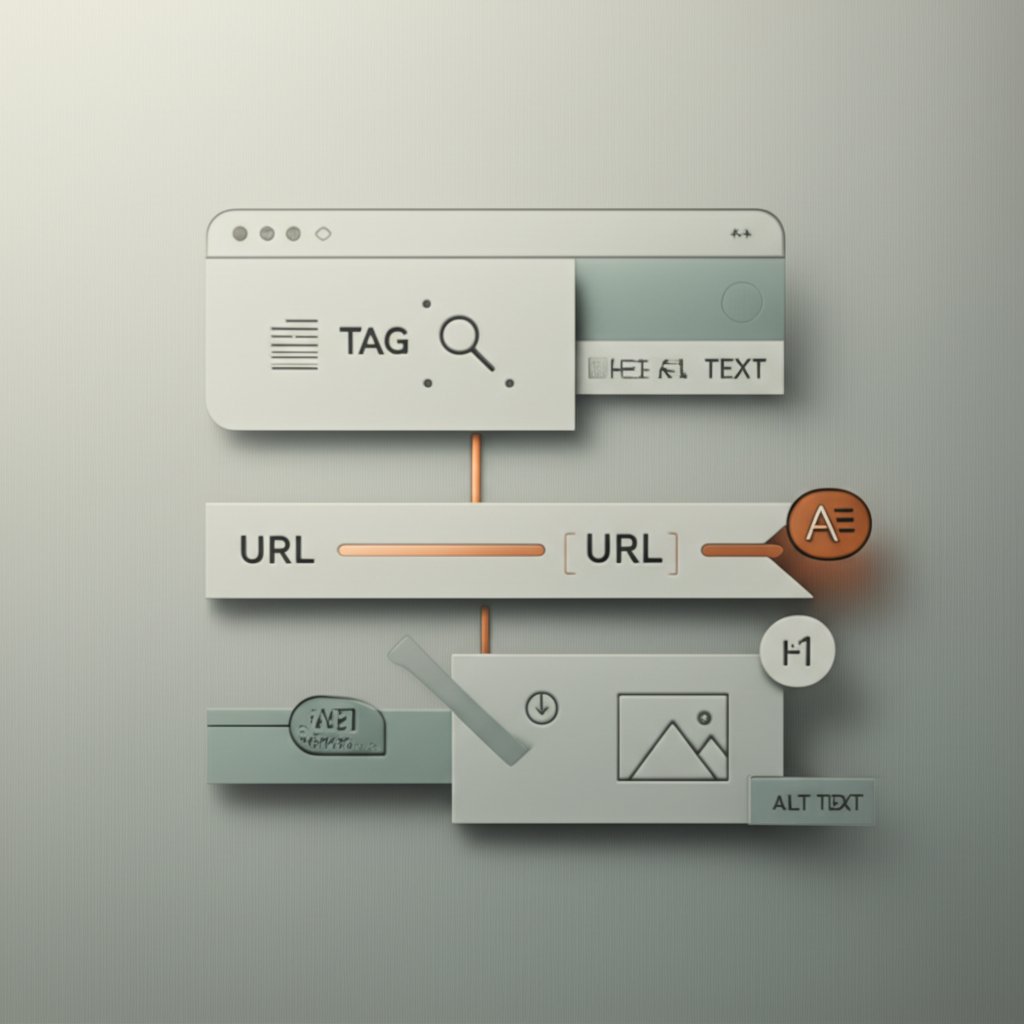 an infographic showing key on page seo elements for content optimization