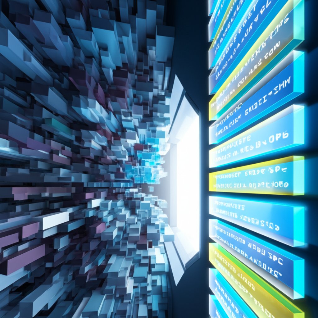 conceptual art showing the process of filtering and ranking search results for relevance