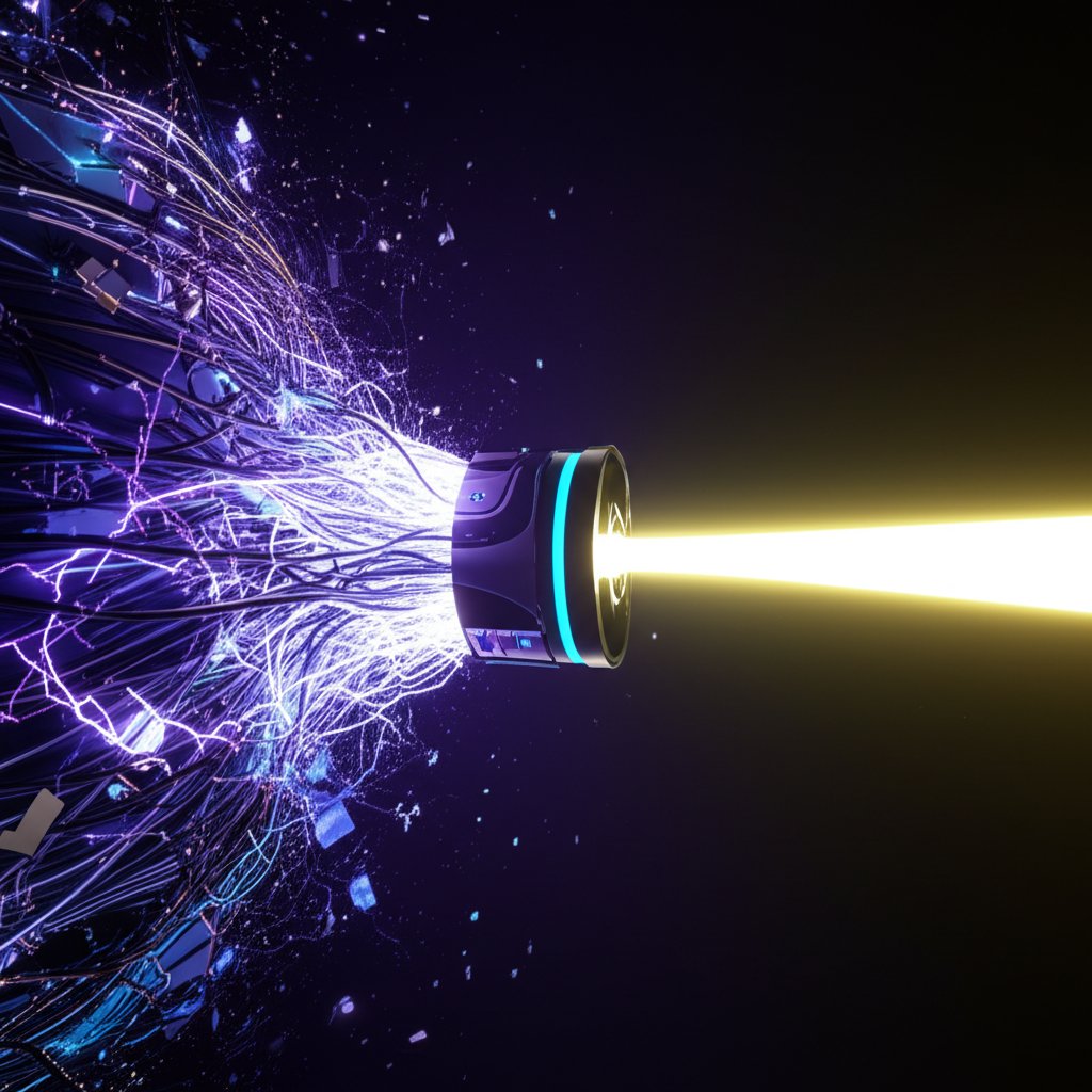 conceptual illustration of code minification and resource optimization for faster website speed