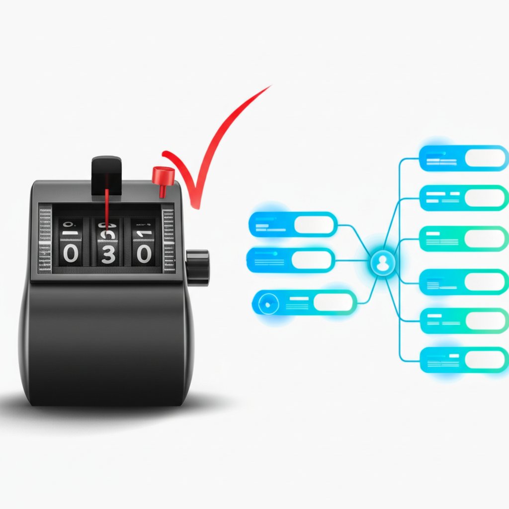 conceptual illustration showing the difference between simple server hits and meaningful user sessions