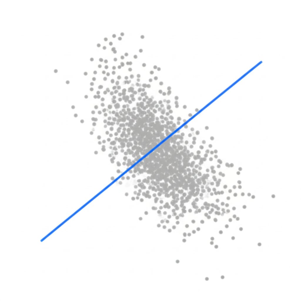 diagram explaining the principle of linear regression used in forecasting