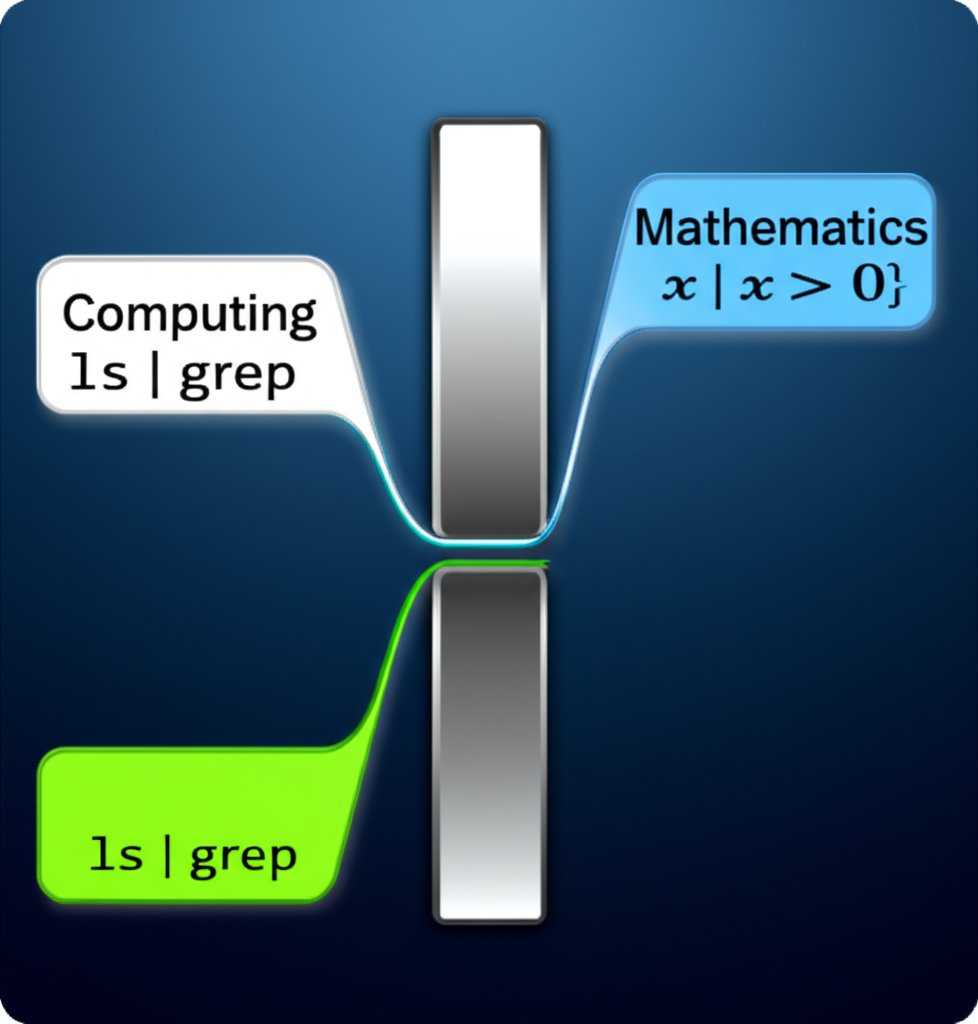 diagram explaining the uses of the vertical bar symbol in math and computing