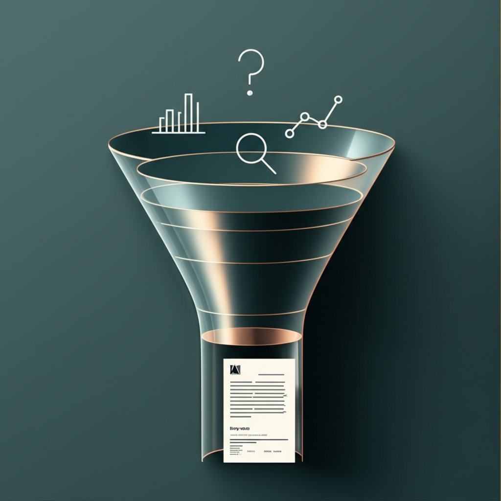 diagram illustrating the process of turning seo data and research into a high quality blog post