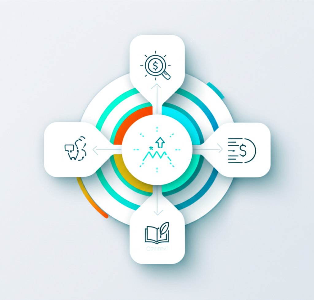 diagram of core services offered by a digital marketing agency