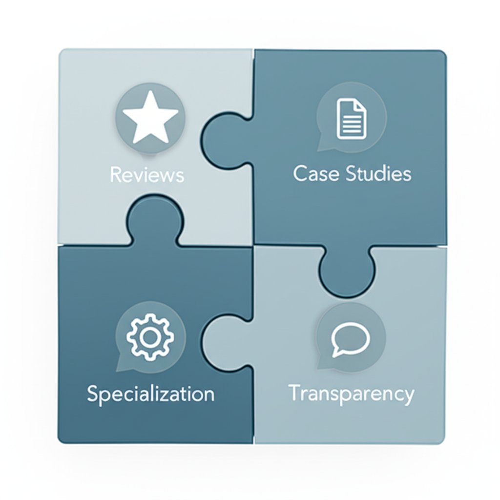 diagram of key criteria for choosing a search engine optimization partner