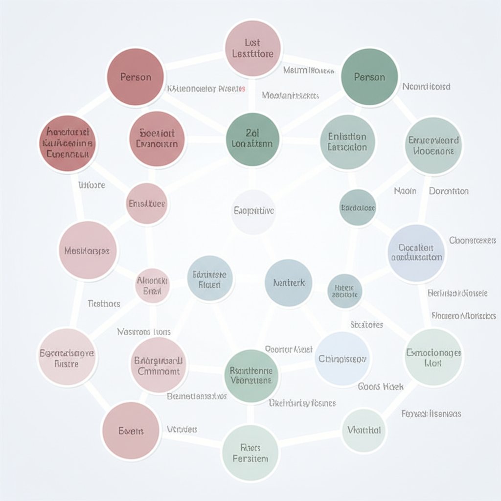 diagram showing nodes and links as the basic elements of a link chart