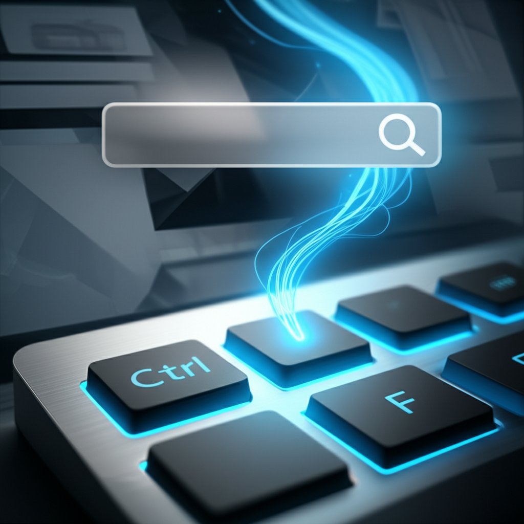 diagram showing the ctrlf keyboard shortcut activating the browsers find feature