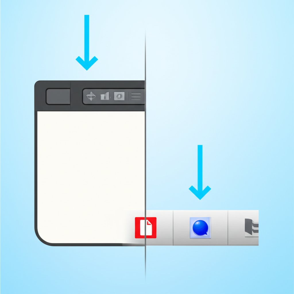 diagram showing the difference between the in browser toolbar and the system taskbar