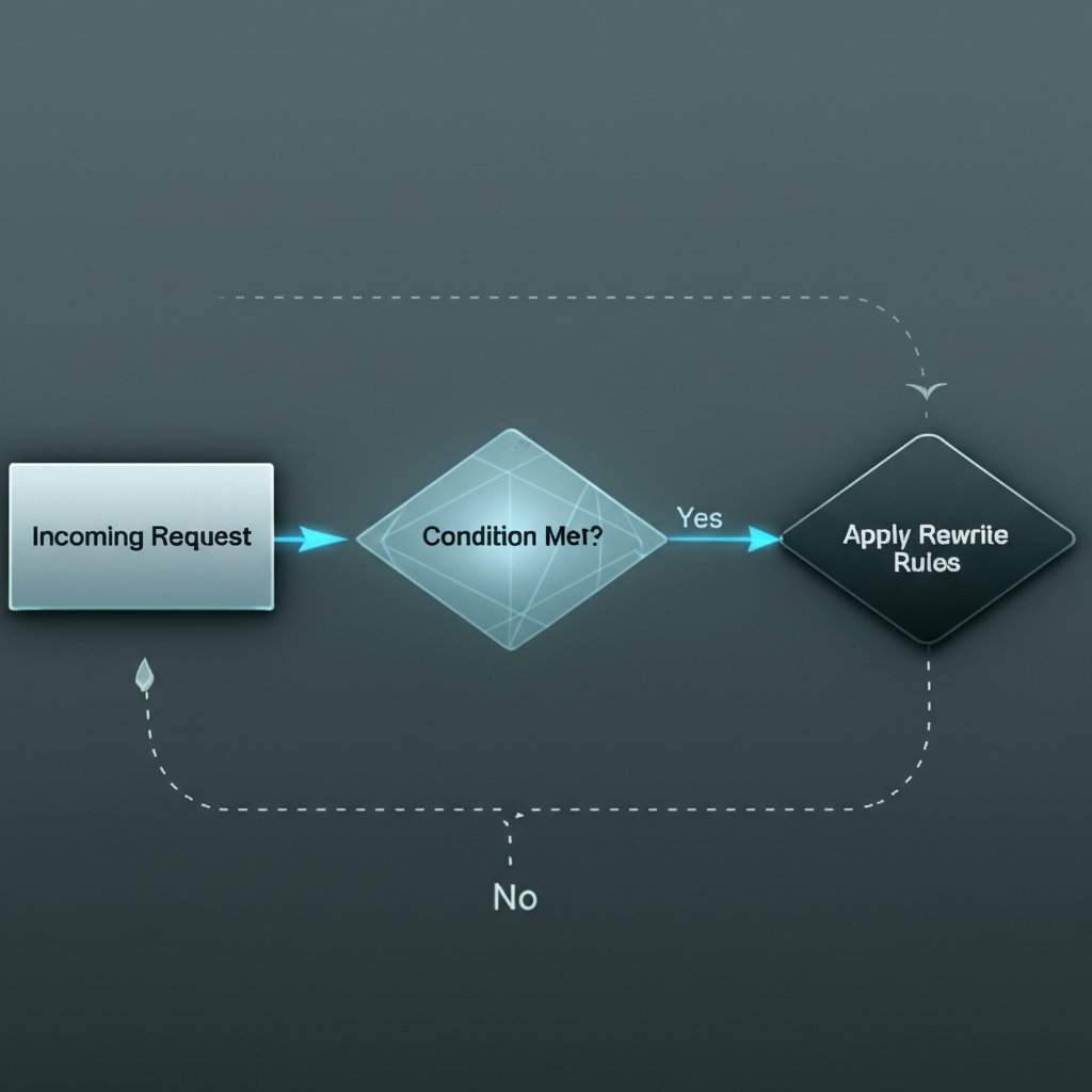 diagram showing the logical flow of rewritecond and rewriterule directives