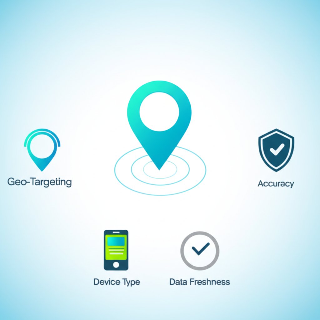 icons representing key features to evaluate in a serp rank checker tool