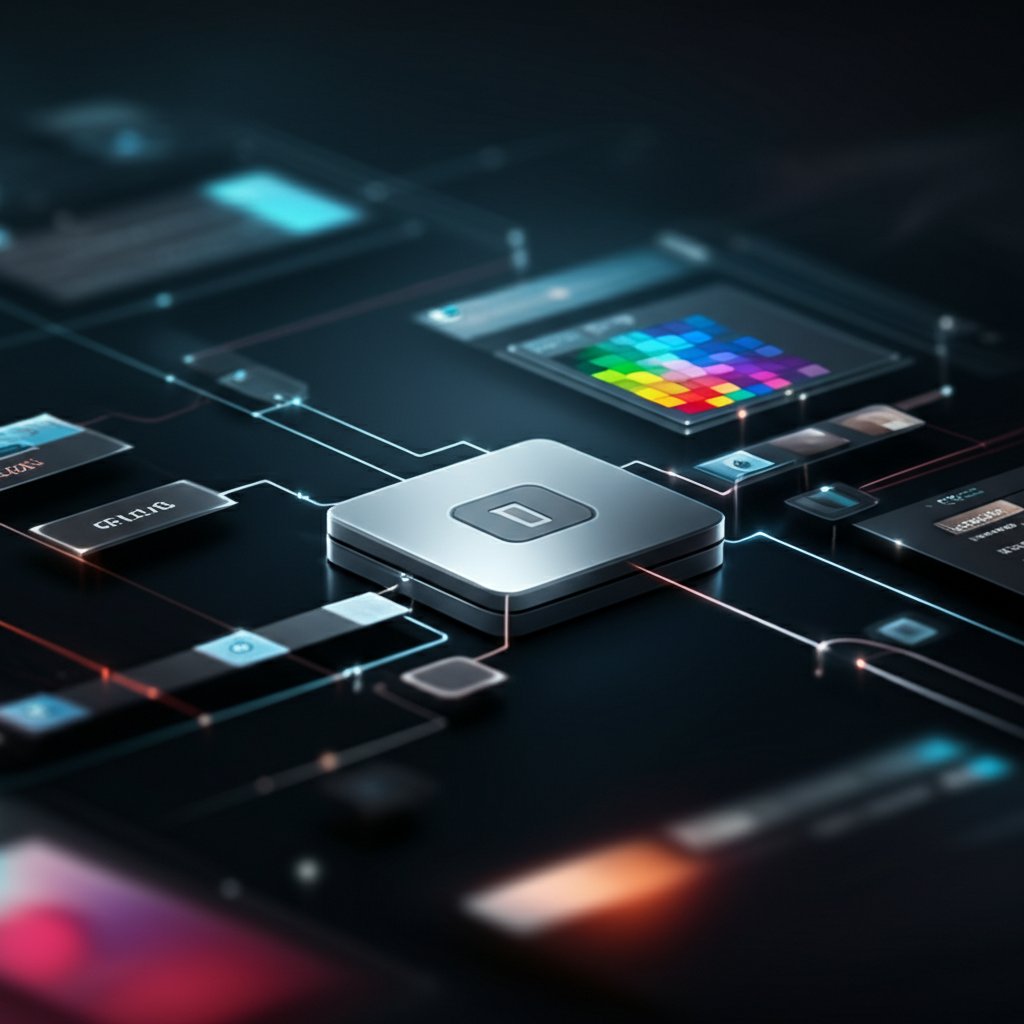 infographic illustrating the various customization options for an android toolbar including color icons and menus
