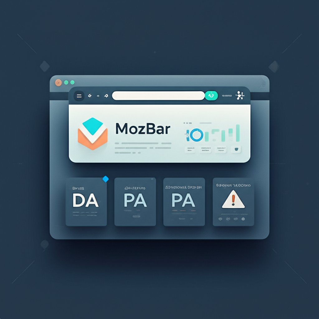 infographic of the mozbar showing key seo metrics like da and pa